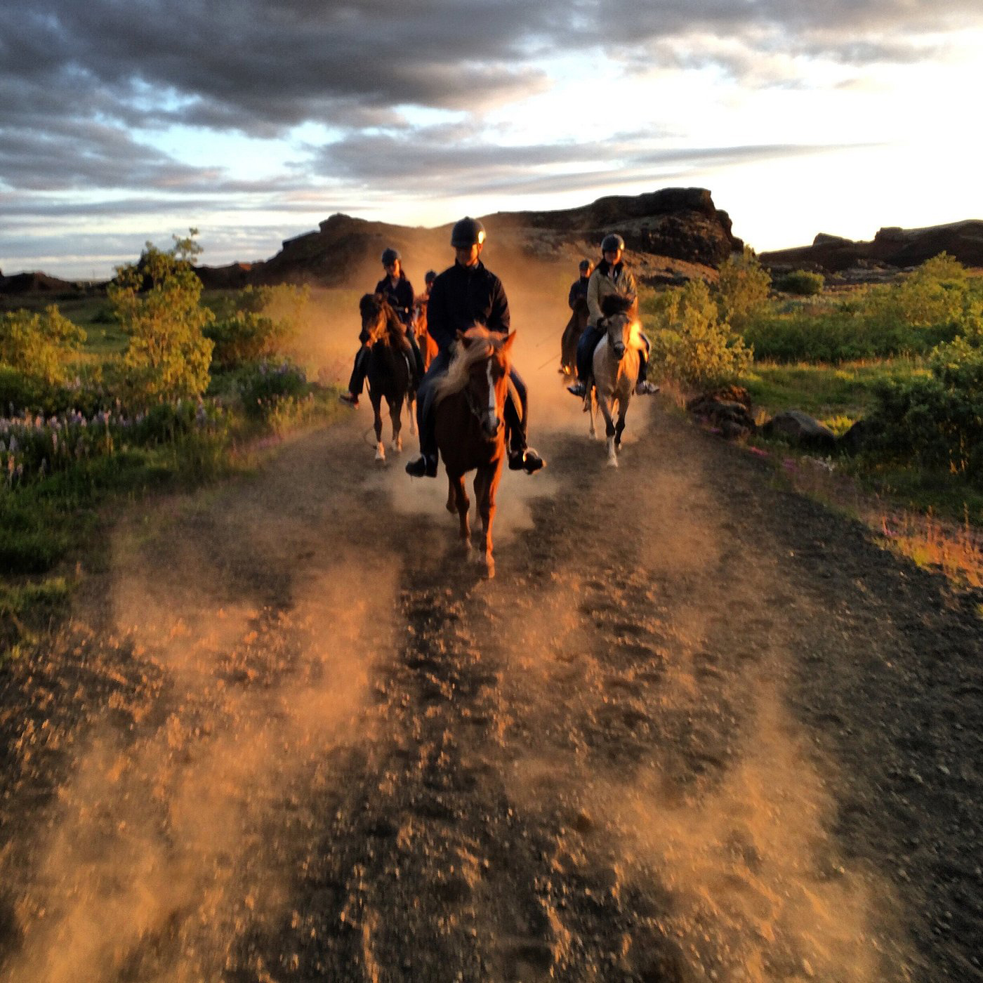 Riding through volcano world