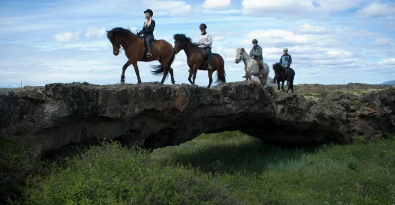 Safari-Hestar_04 Riding in the vicinity of lake Mývatn in North Iceland.